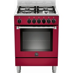 La Germania AMN6 4C 61 C VI T LPG Κουζίνα 56lt με Εστίες Υγραερίου Π59.5εκ. Κόκκινη